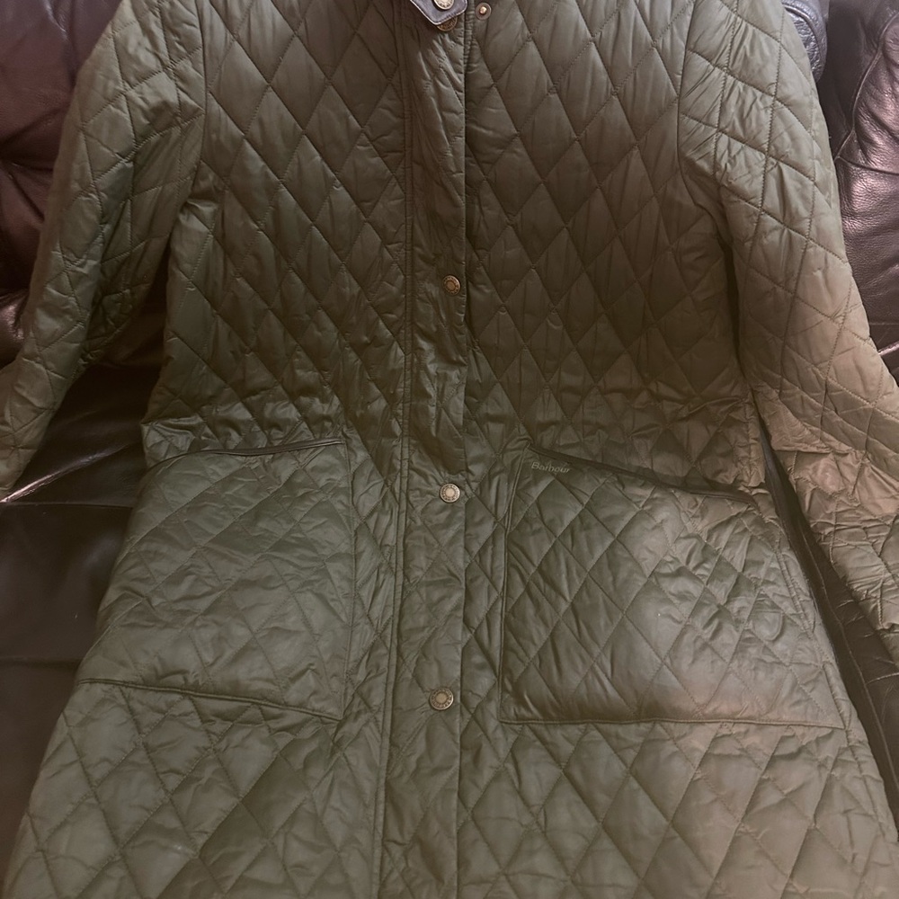 Barbour Dark Green Quilted Women's Puffer Coat